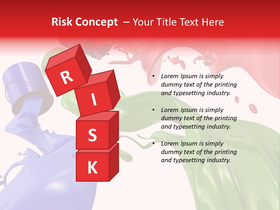 Colored Rainbow Red PowerPoint Template