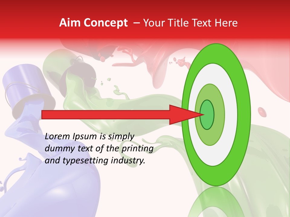 Colored Rainbow Red PowerPoint Template