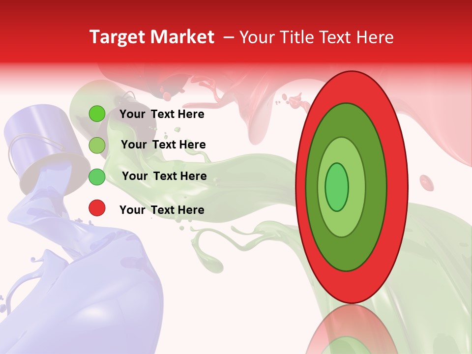 Colored Rainbow Red PowerPoint Template