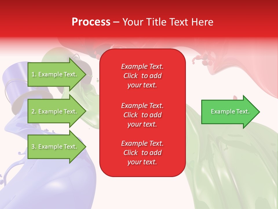Colored Rainbow Red PowerPoint Template