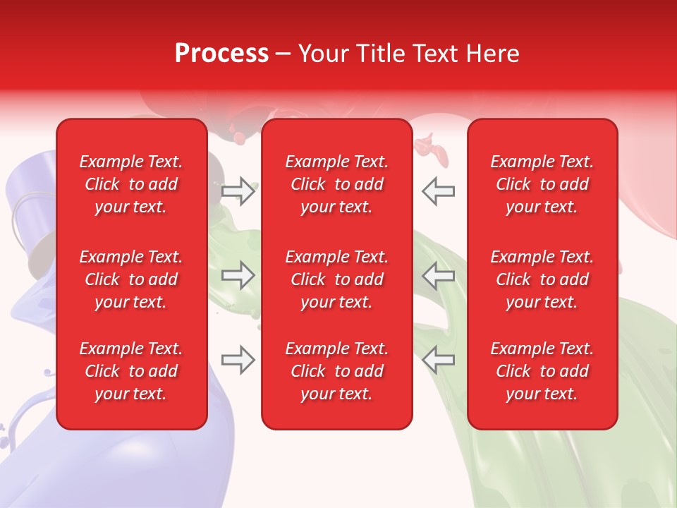 Colored Rainbow Red PowerPoint Template