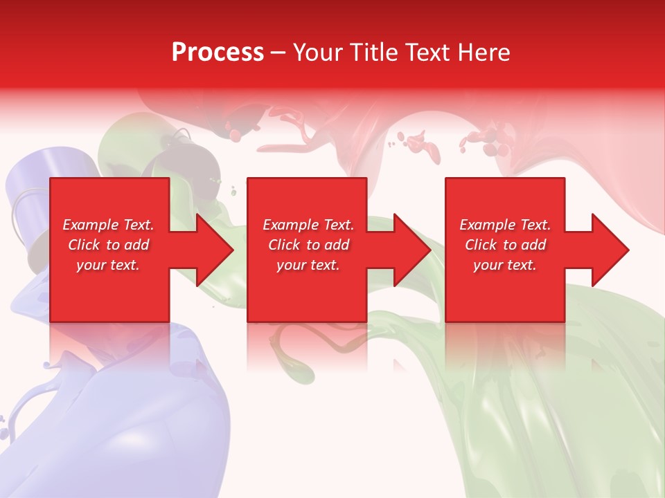 Colored Rainbow Red PowerPoint Template
