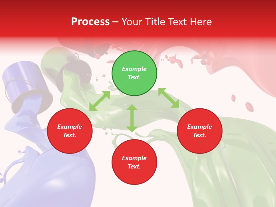 Colored Rainbow Red PowerPoint Template