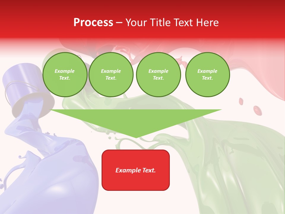 Colored Rainbow Red PowerPoint Template