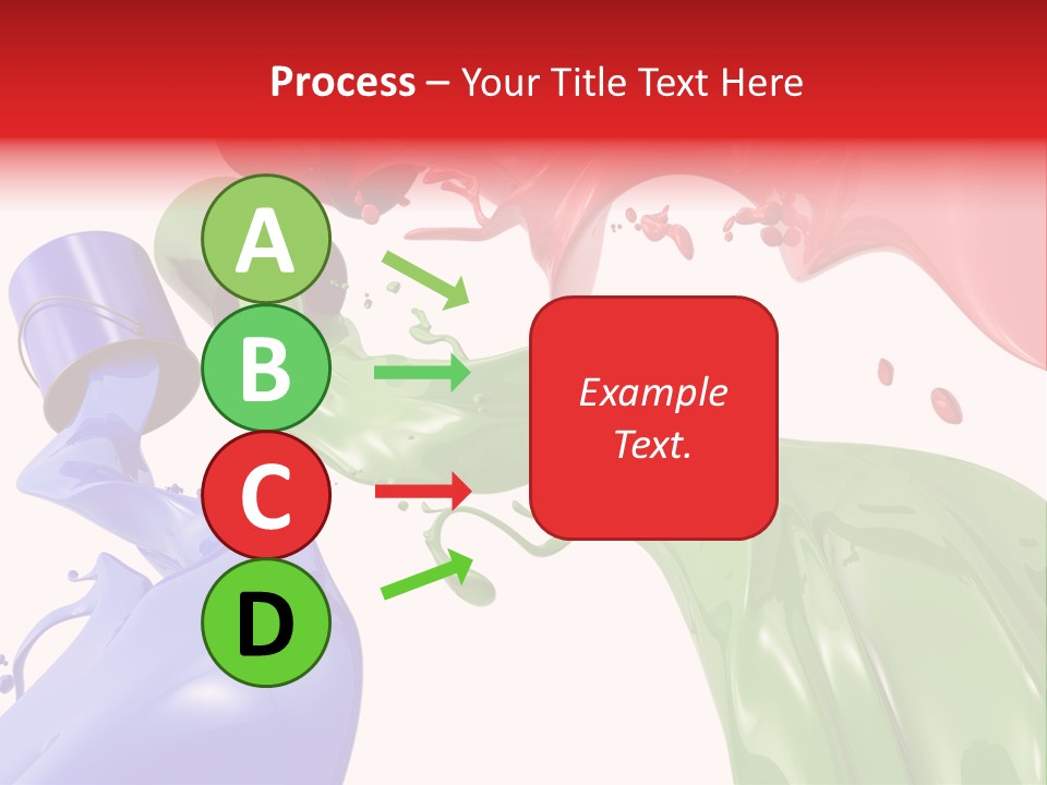 Colored Rainbow Red PowerPoint Template