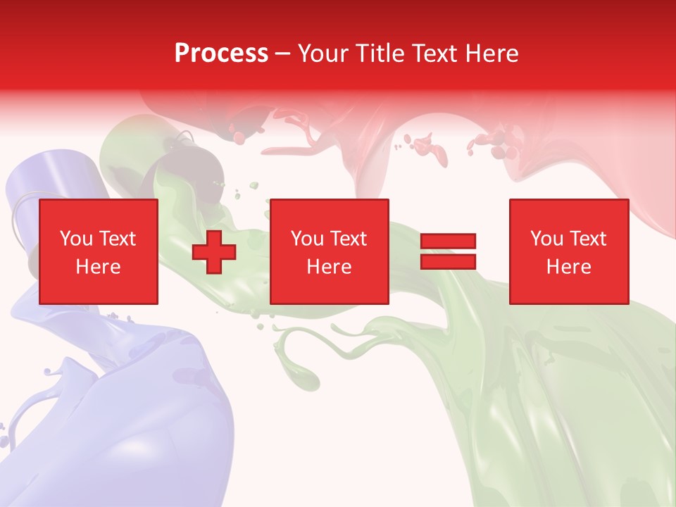 Colored Rainbow Red PowerPoint Template
