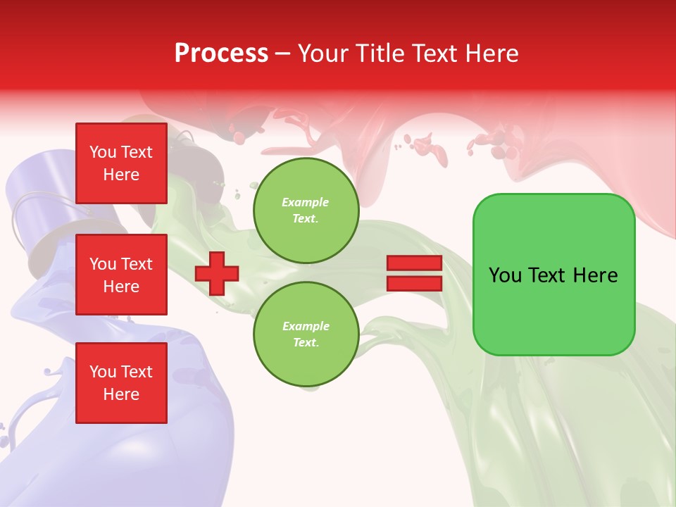 Colored Rainbow Red PowerPoint Template