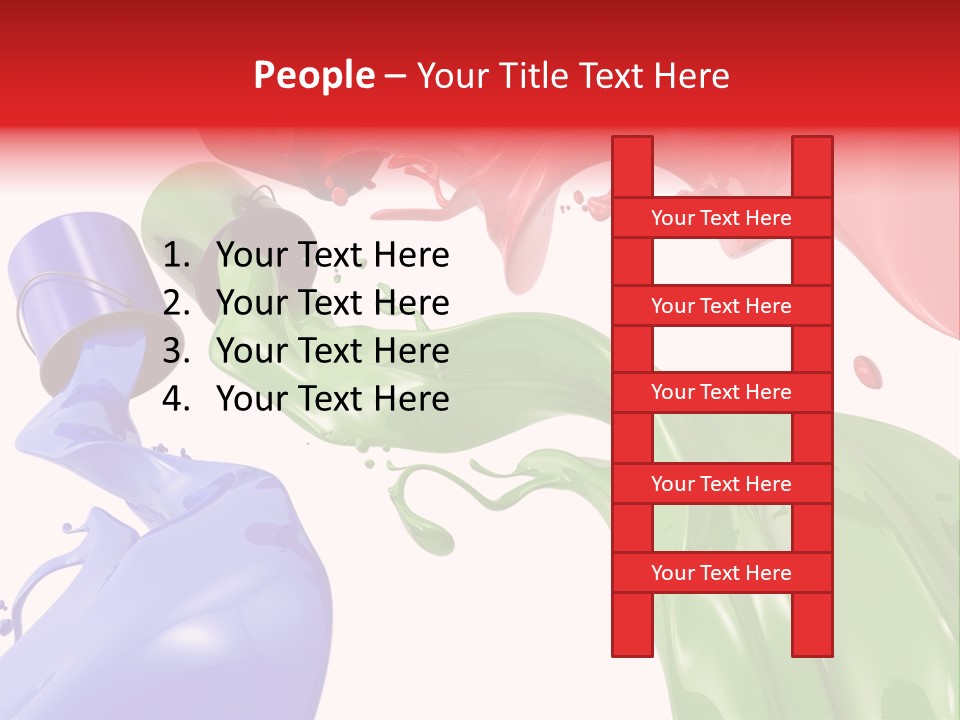 Colored Rainbow Red PowerPoint Template