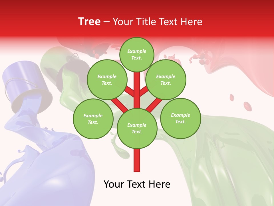 Colored Rainbow Red PowerPoint Template