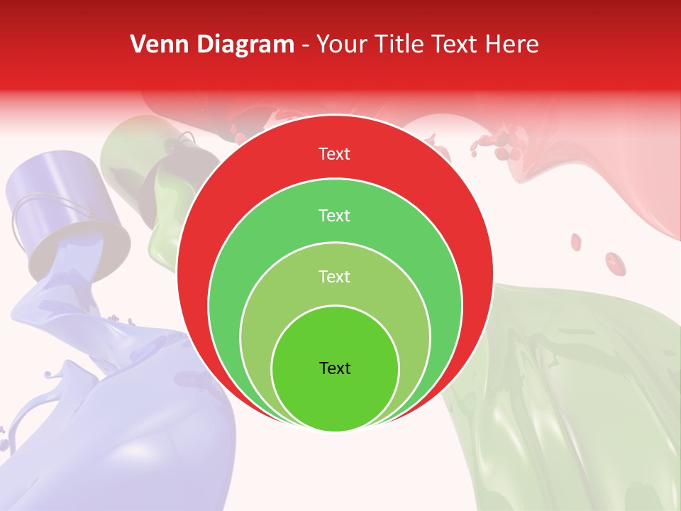 Colored Rainbow Red PowerPoint Template