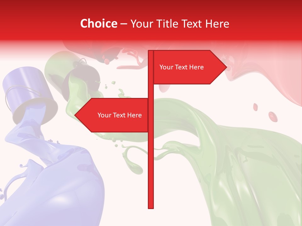 Colored Rainbow Red PowerPoint Template