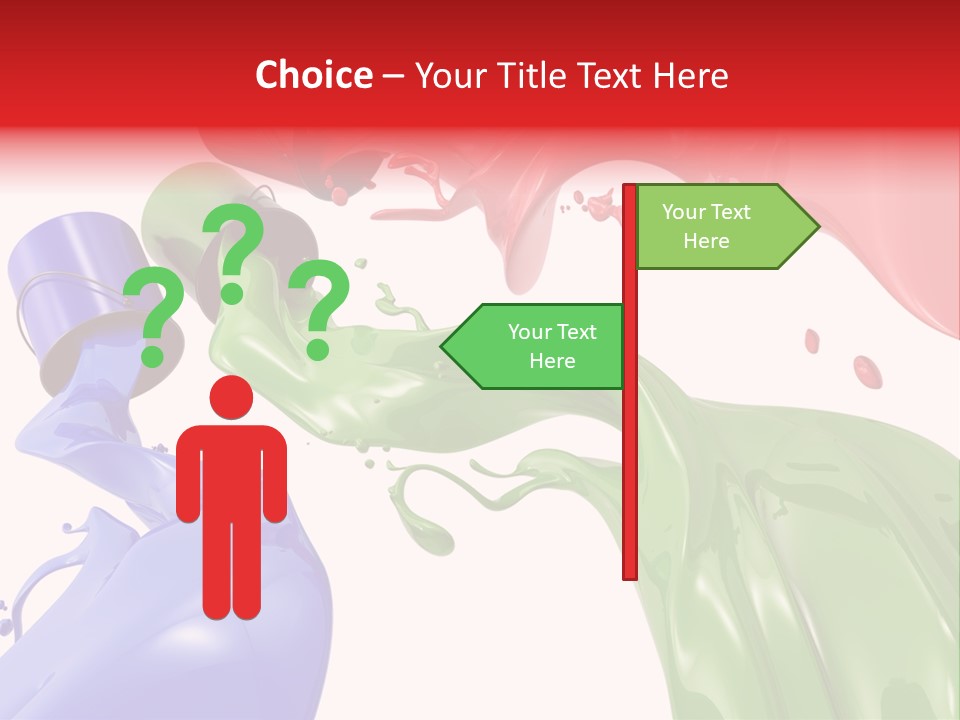 Colored Rainbow Red PowerPoint Template