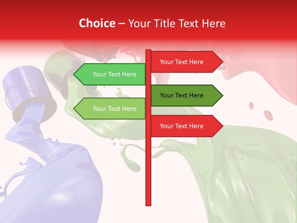 Colored Rainbow Red PowerPoint Template