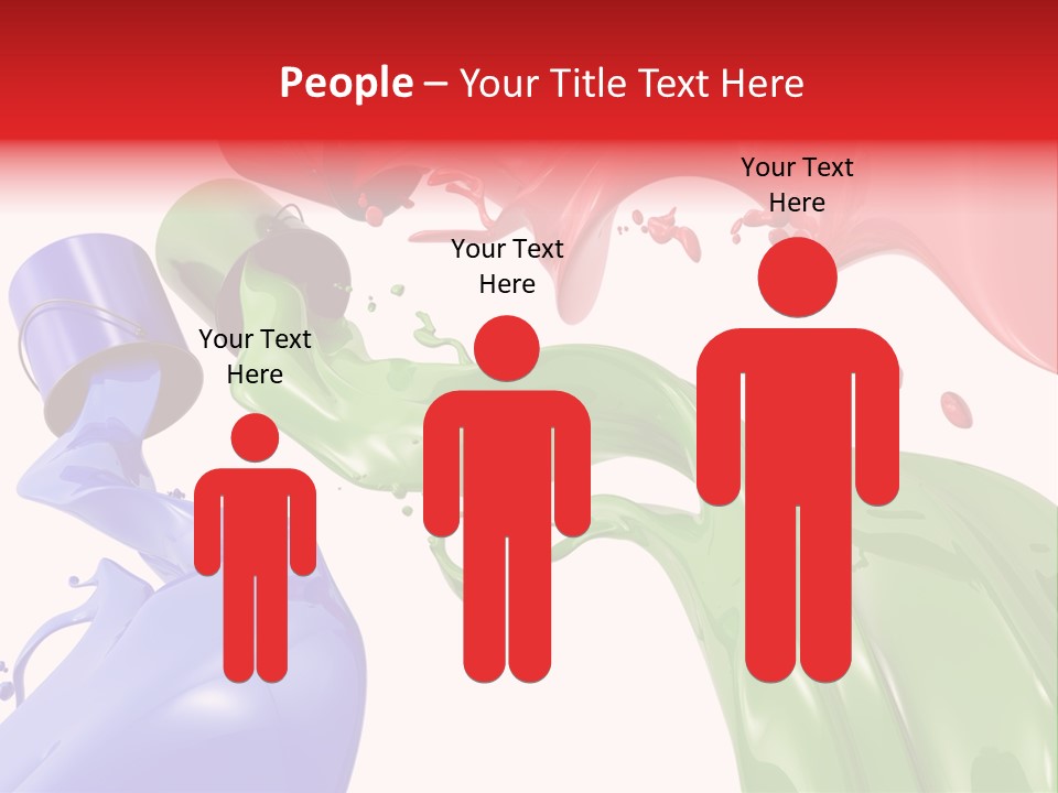 Colored Rainbow Red PowerPoint Template