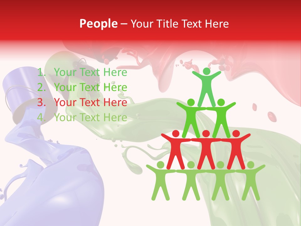 Colored Rainbow Red PowerPoint Template