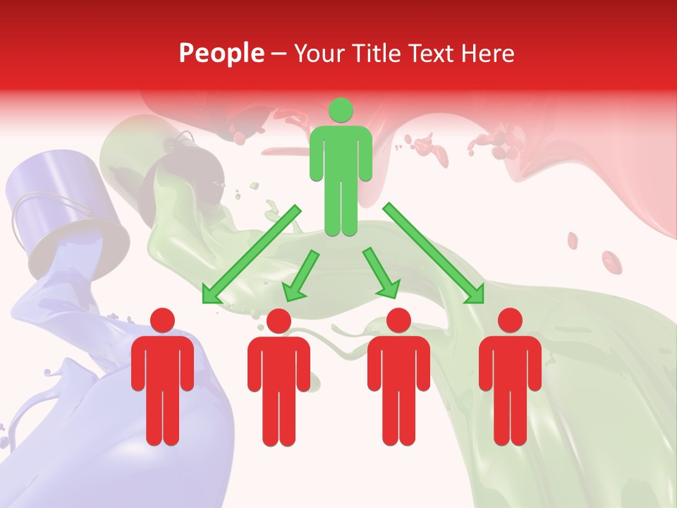Colored Rainbow Red PowerPoint Template