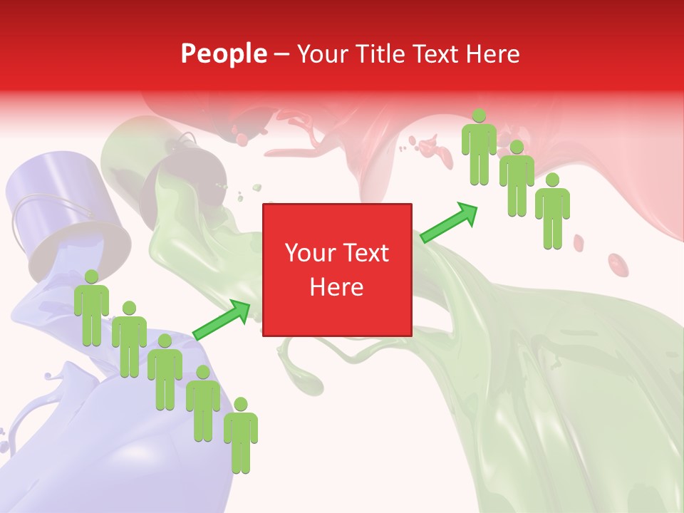 Colored Rainbow Red PowerPoint Template