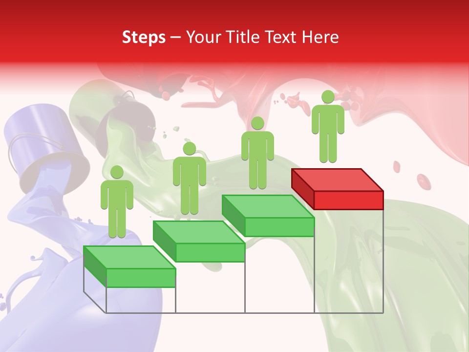 Colored Rainbow Red PowerPoint Template