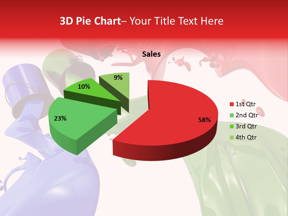 Colored Rainbow Red PowerPoint Template