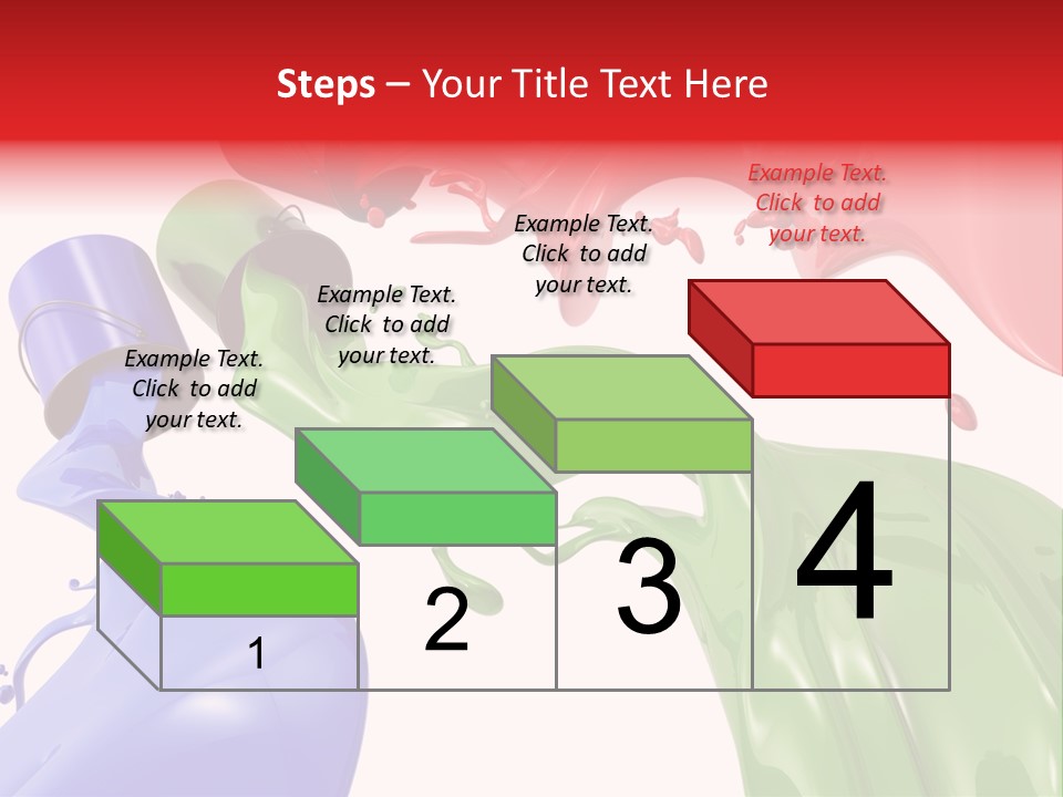 Colored Rainbow Red PowerPoint Template