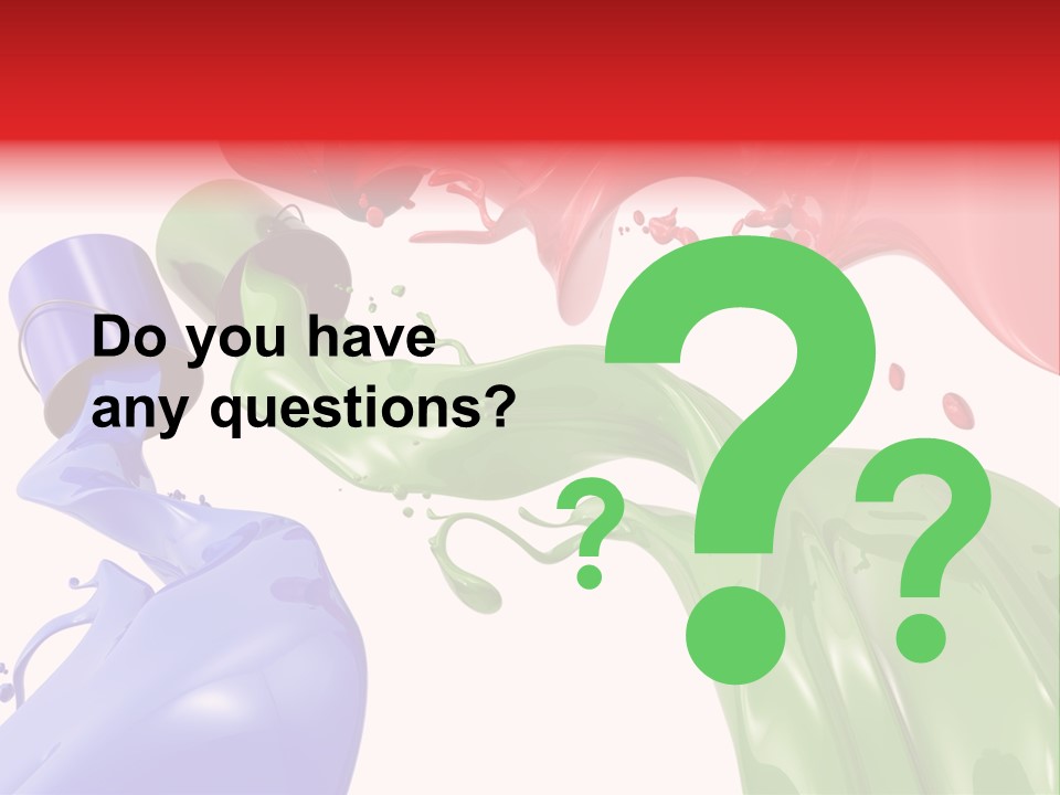 Colored Rainbow Red PowerPoint Template