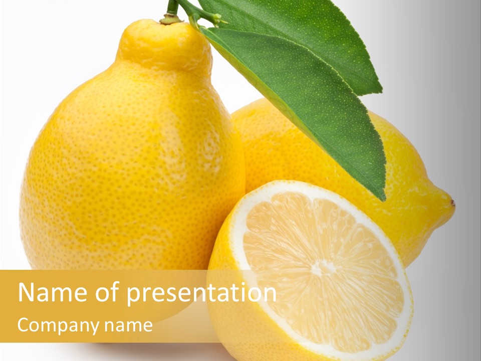 Yellow Isolated Healthy PowerPoint Template