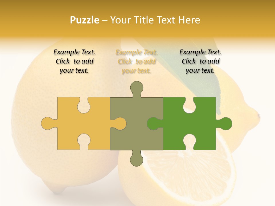 Yellow Isolated Healthy PowerPoint Template