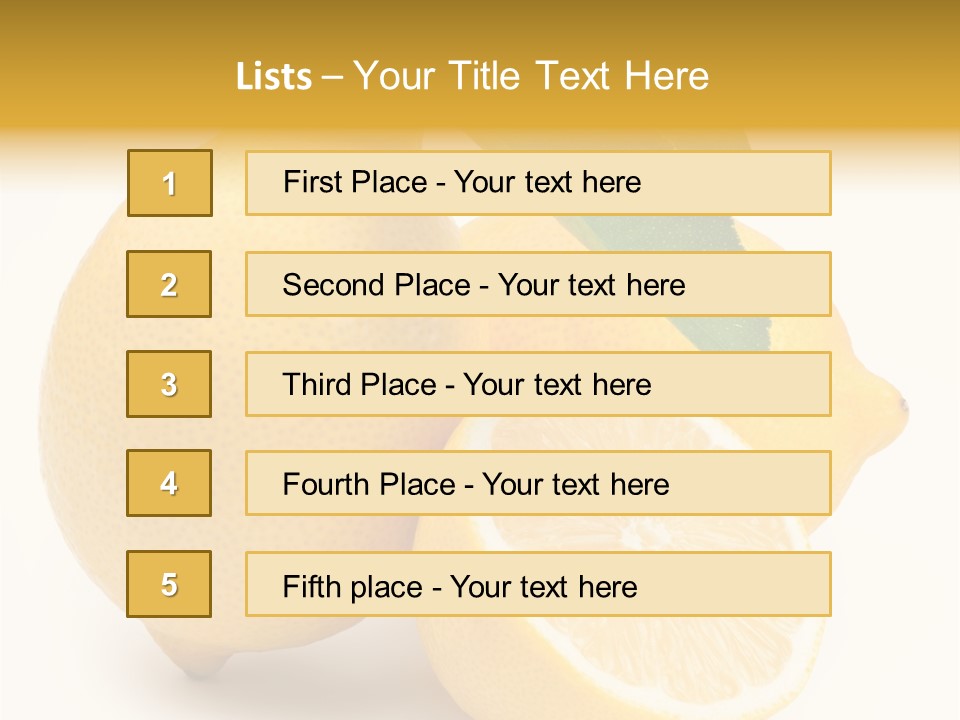 Yellow Isolated Healthy PowerPoint Template