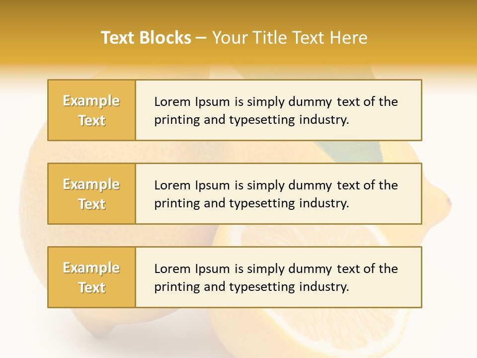 Yellow Isolated Healthy PowerPoint Template