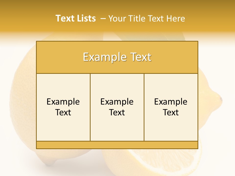 Yellow Isolated Healthy PowerPoint Template