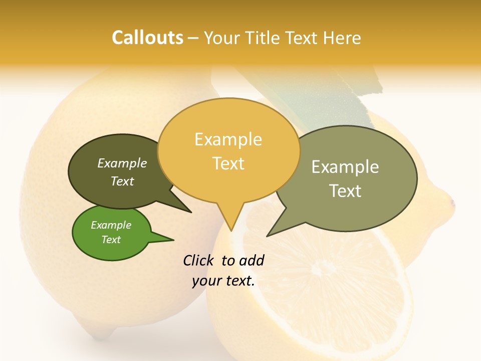 Yellow Isolated Healthy PowerPoint Template
