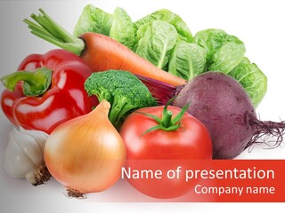 Food Isolated Group PowerPoint Template