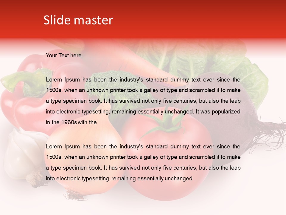 Food Isolated Group PowerPoint Template