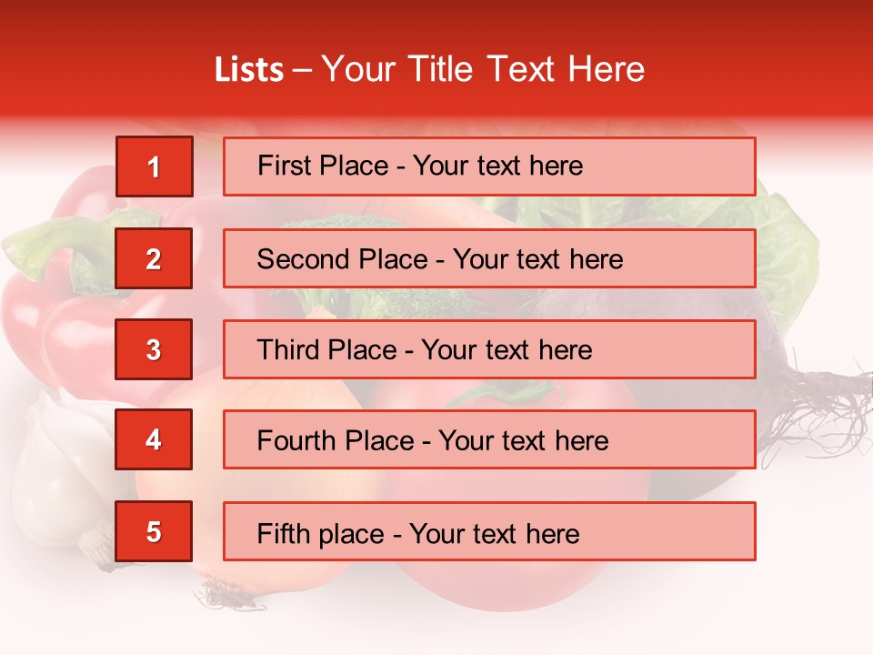 Food Isolated Group PowerPoint Template