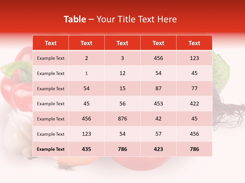 Food Isolated Group PowerPoint Template
