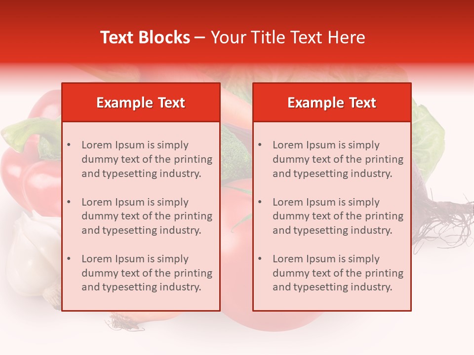 Food Isolated Group PowerPoint Template