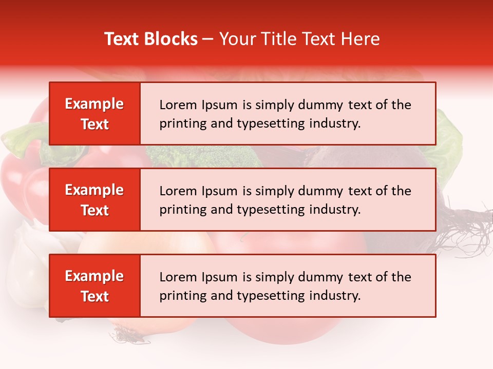 Food Isolated Group PowerPoint Template