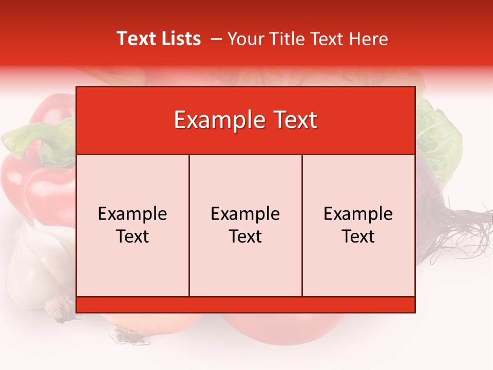 Food Isolated Group PowerPoint Template