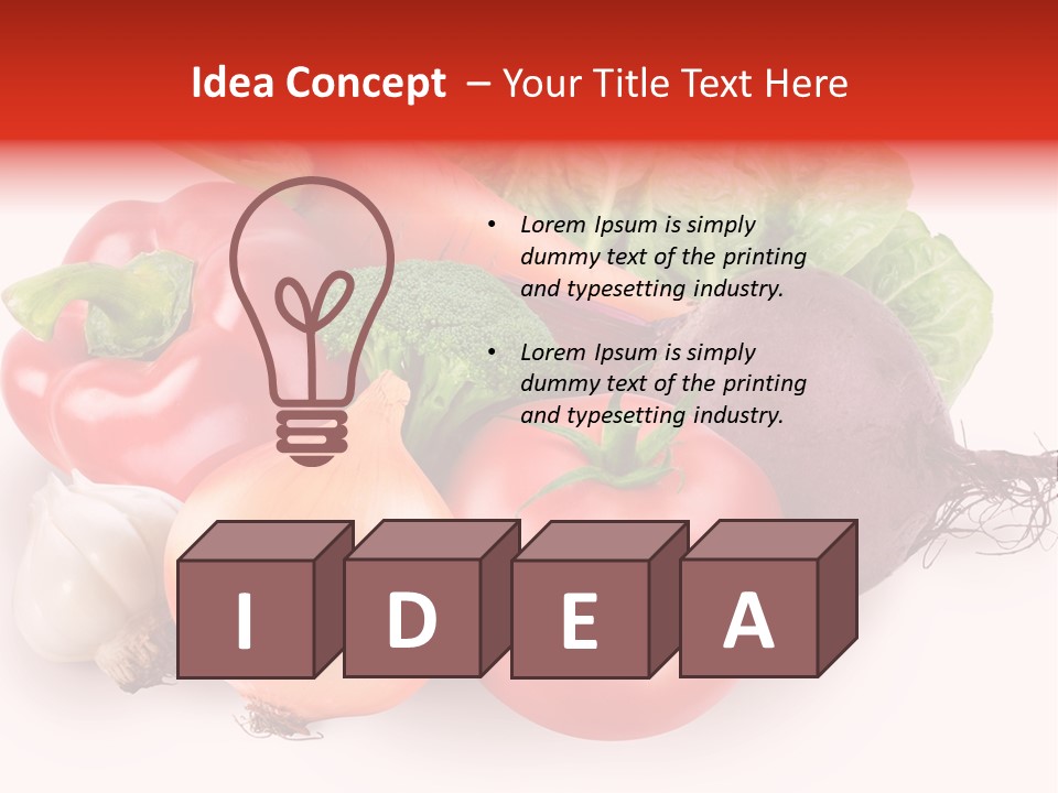 Food Isolated Group PowerPoint Template