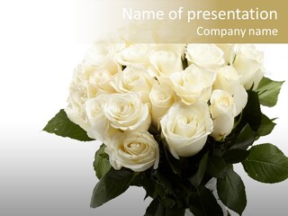 Rose Spring Bud PowerPoint Template