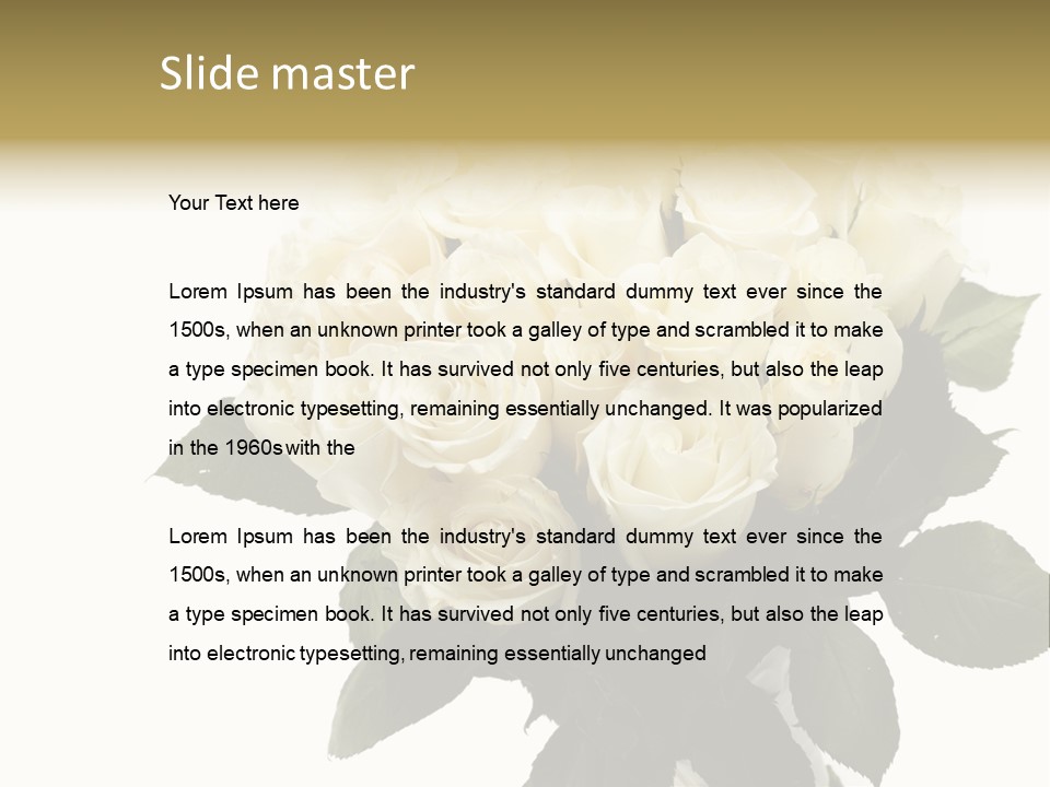 Rose Spring Bud PowerPoint Template