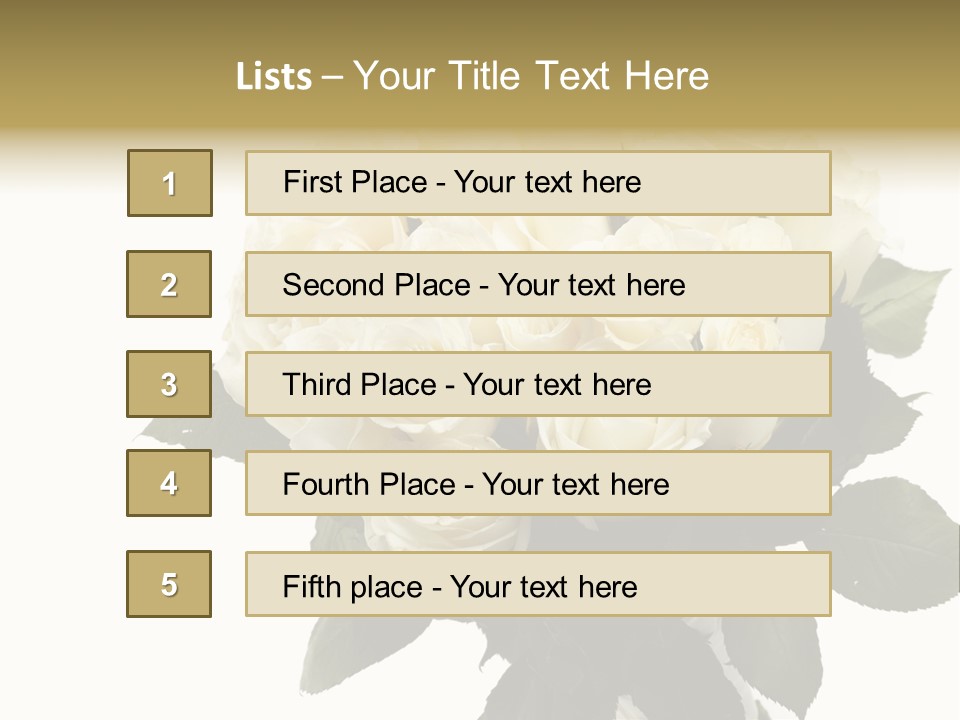 Rose Spring Bud PowerPoint Template