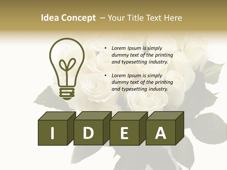 Rose Spring Bud PowerPoint Template