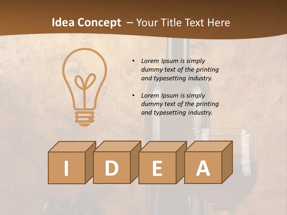 Life Cabernet Expensive PowerPoint Template