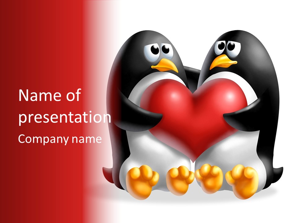 Gift Character Smile PowerPoint Template