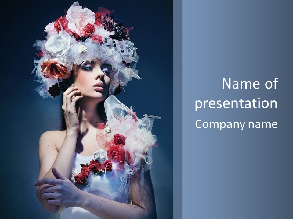 Glamorous Pretty White PowerPoint Template