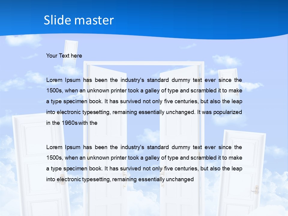 Pools Resort Night PowerPoint Template