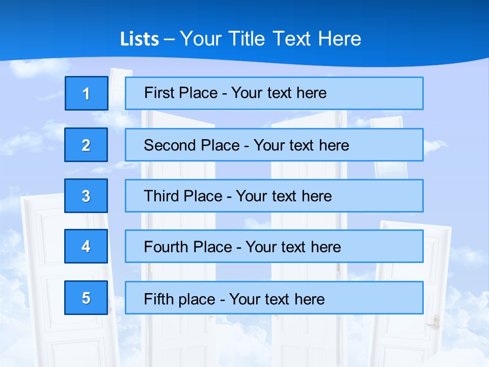 Pools Resort Night PowerPoint Template