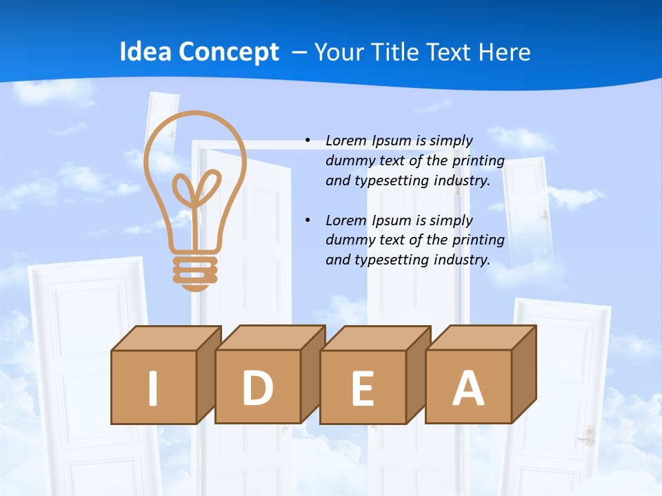 Pools Resort Night PowerPoint Template