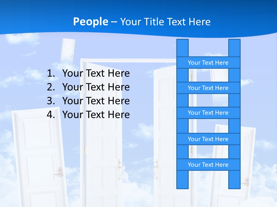 Pools Resort Night PowerPoint Template